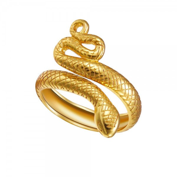 Andy Snake Ring Gold Plated martatrens