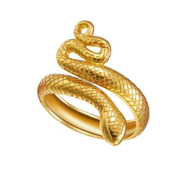 Oro 14k Anillo De Oro En Forma De Serpiente Anillo Serpiente Andy