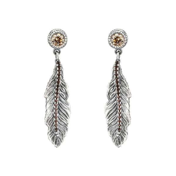FEATHER AND CAVA EARRINGS (Delivery 7-15 days)