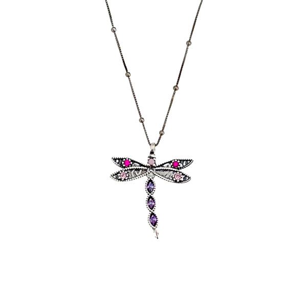 AMETHYST DRAGONFLY NECKLACE (Stock)