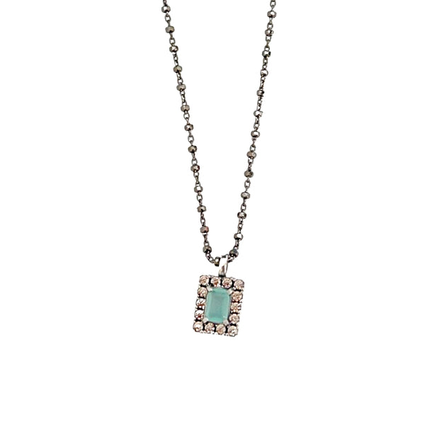 CHALCEDONY AND CAVA BAGUETTE NECKLACE