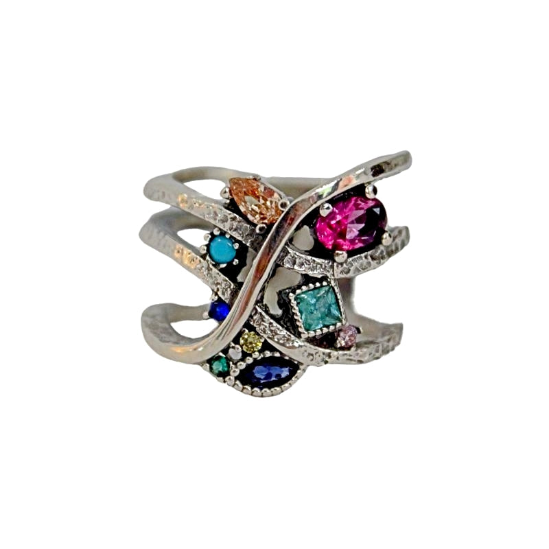 ABSTRACT CZ RING