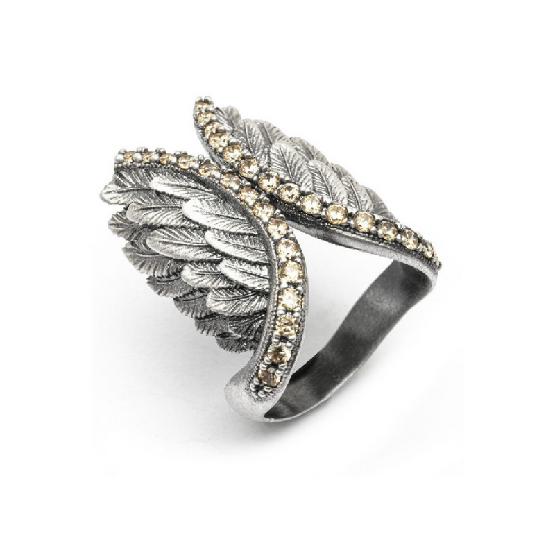 WINGS AND CZ CAVA RING (Stock)