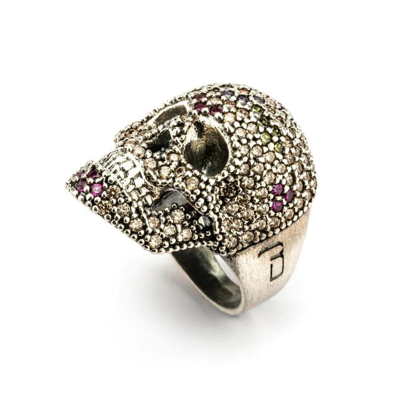 SKULL CAVA AND CZ MULTI RING (Delivery 7-15 days)