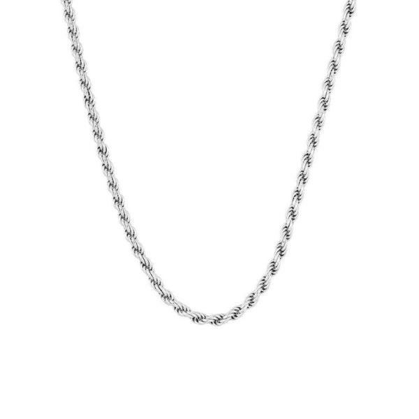 STERLING SILVER BRAIDED CORD NECKLACE