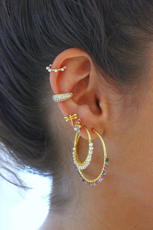 TOURMALINE HOOP EARRINGS