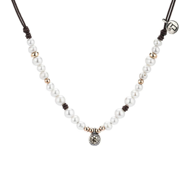 PEARLS AND CAVA NECKLACE (Stock)