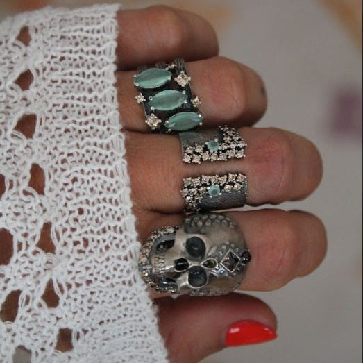 ANILLO 3 CALCEDONIAS
