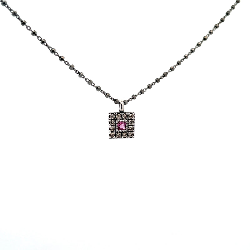 NEW - Collar Square Rutenio Plata 925