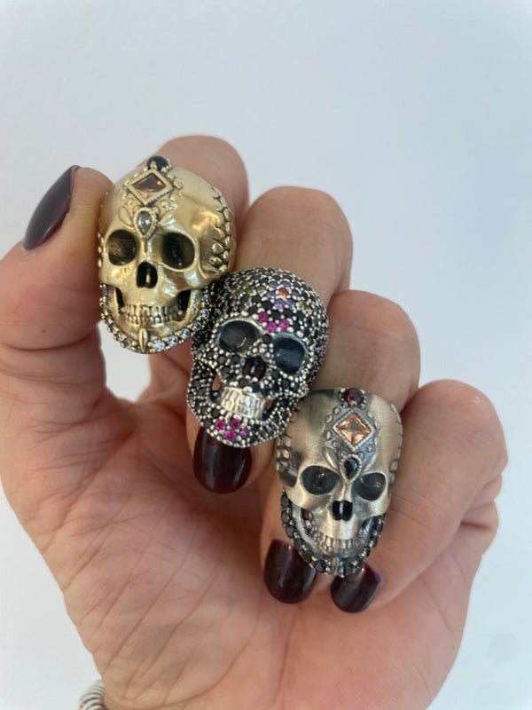 SKULL SPINELLS AND CZ MULTI RING (Delivery 7-15 days)