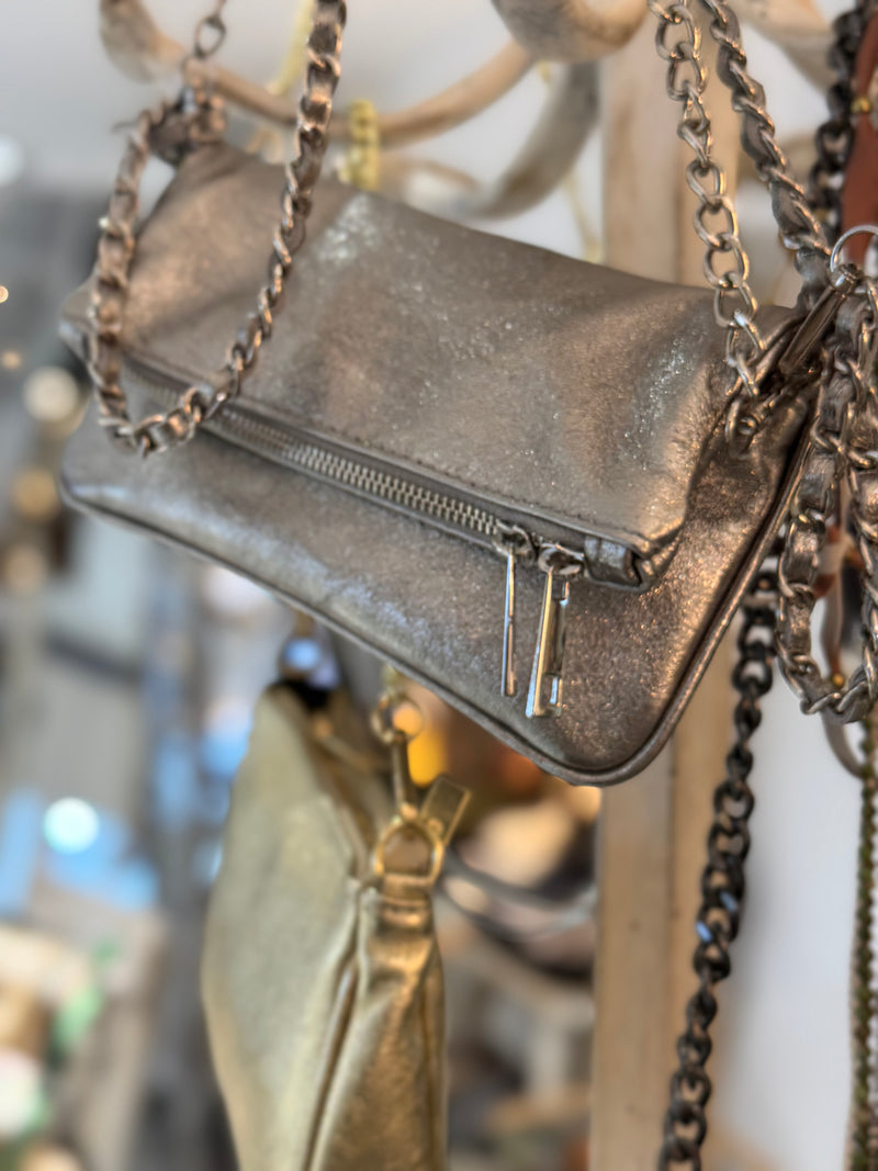 SILVER CROSSBODY BAG