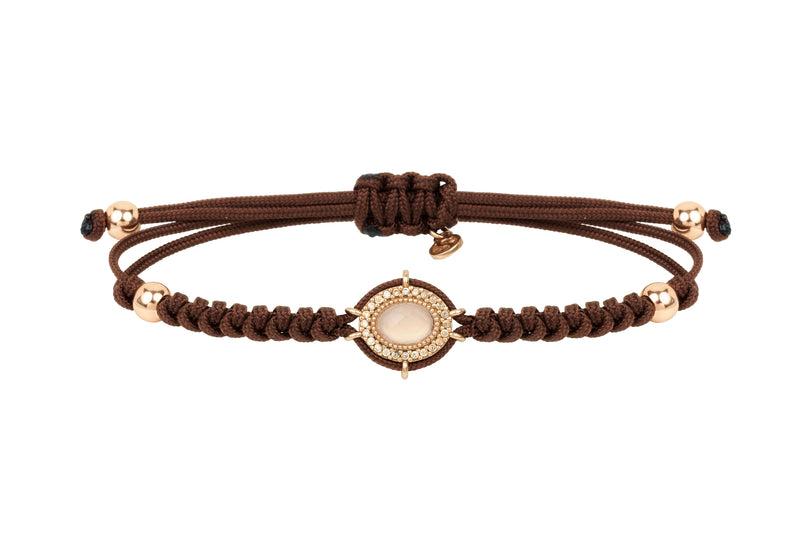 BROWN DOUBLE RING BRACELET (Stock)