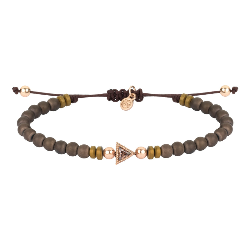 BROWN DOUBLE RING BRACELET (Stock)