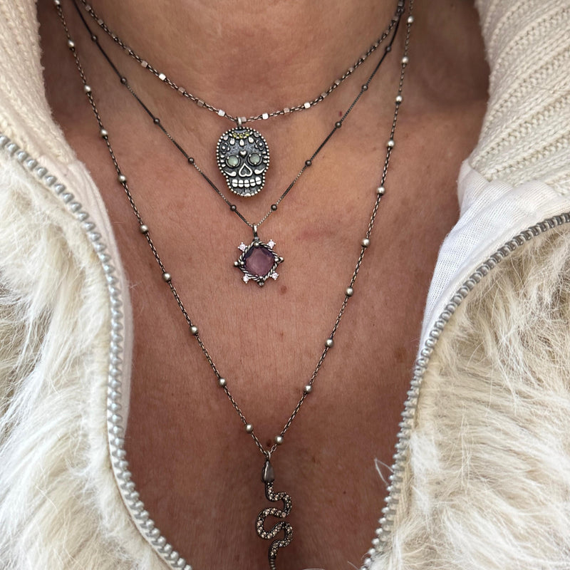 TRICOLOR BAGUETTES CREOLE EARRINGS (Stock)