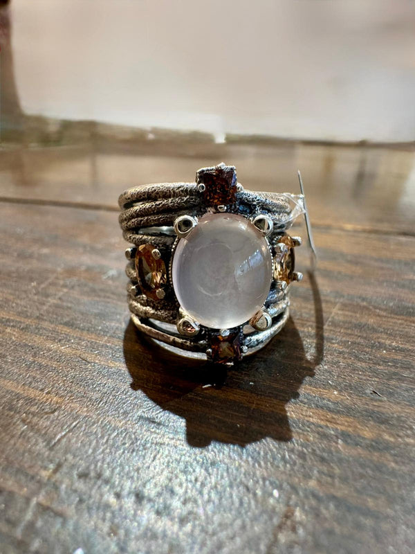 ANILLO CUARZO FUMÉ MAXI