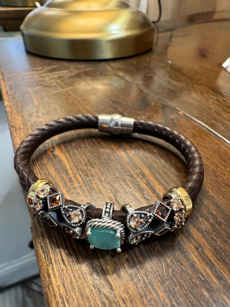 PULSERA CALCEDONIA CUADRADO