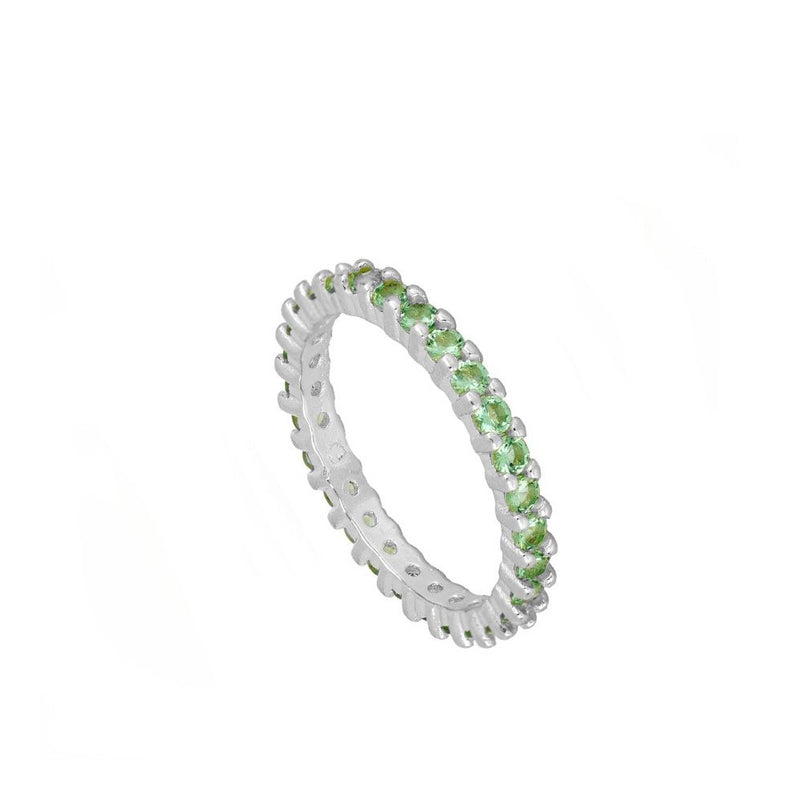GOLD PLATED GREEN CZ RING