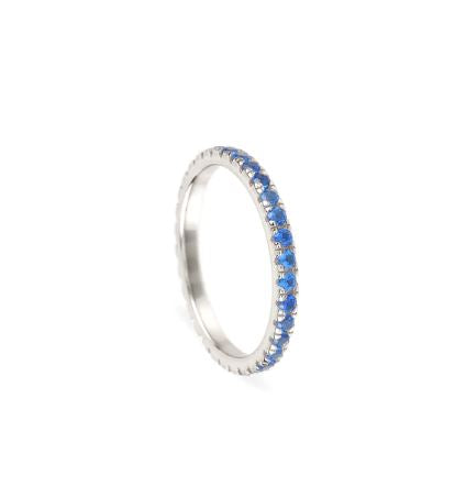 STERLING SILVER BLUE CZ RING