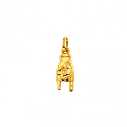 Colgante Mano Rock en Oro 18k