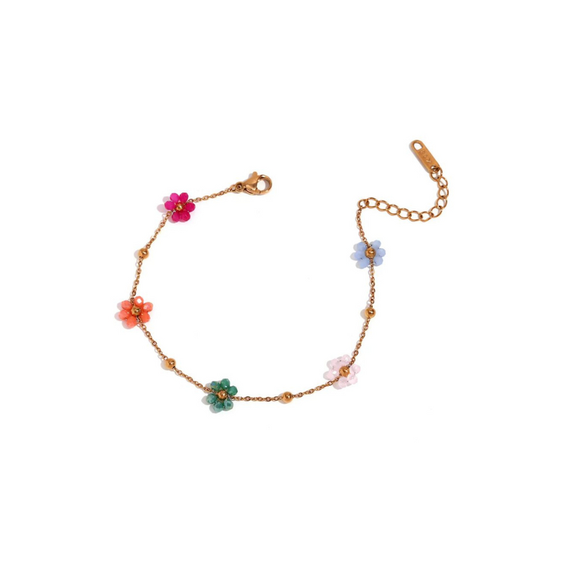 Pulsera bolitas margaritas