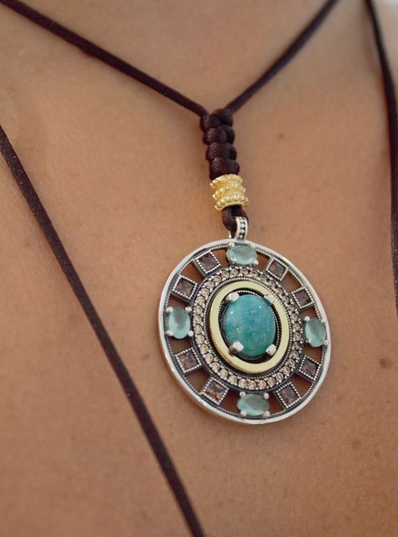 MEDALLÓN MEDIUM AMAZONITA (Stock)