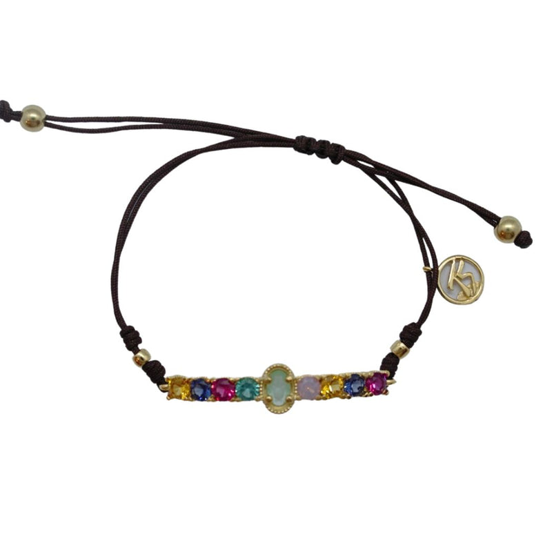 PULSERA MULTICOLOR Y CALCEDONIA