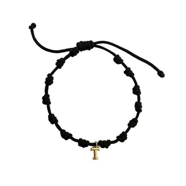 KNOTS AND LETTER BRACELET