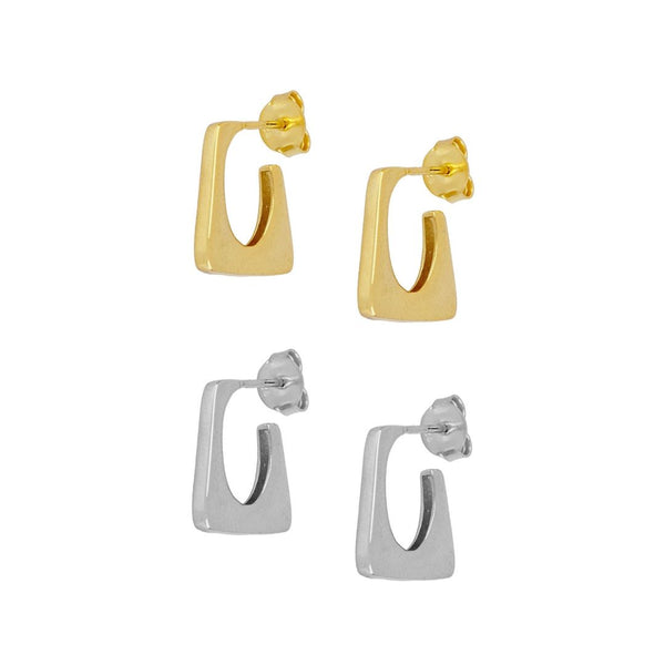 FILLED SQUARE EARRING