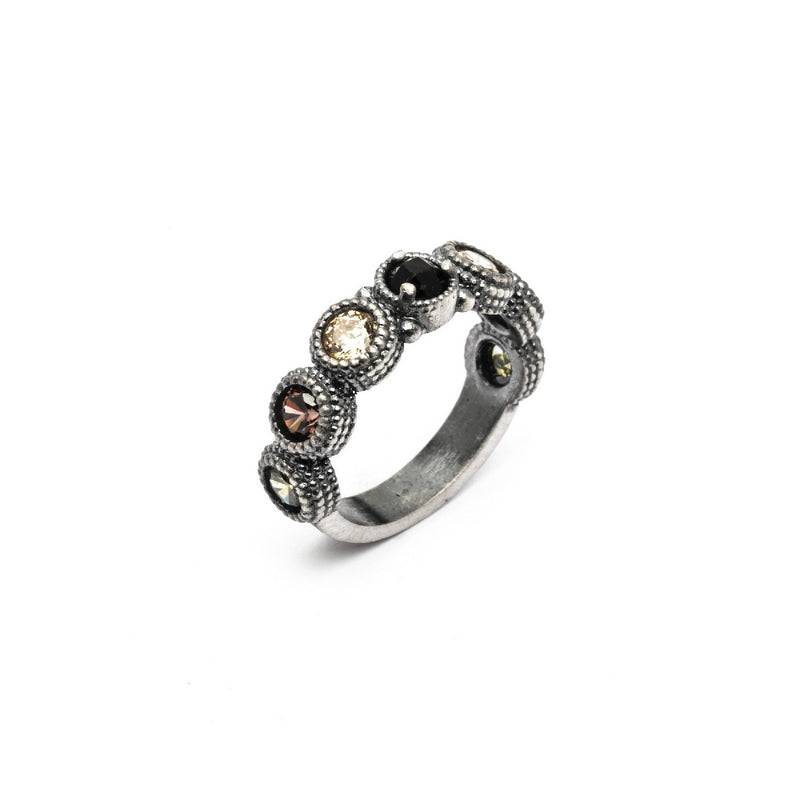 EXOTIC BROWN SPINEL ONYX RING (Stock)