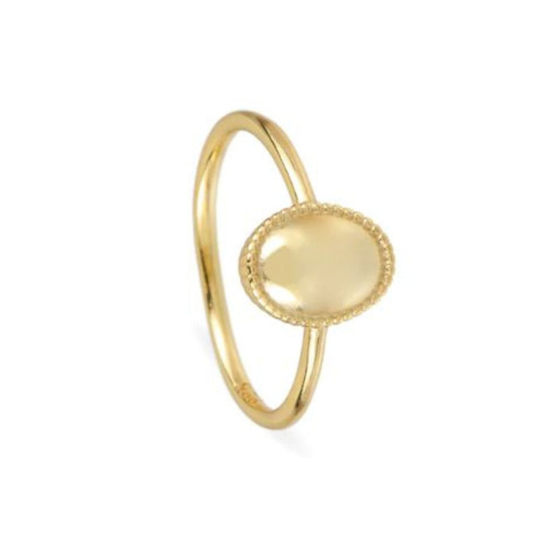 GOLD PLATED OVAL RING