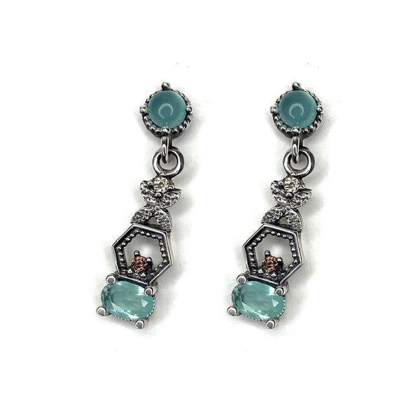 GEO CHALCEDONY EARRINGS (Delivery 7-15 days)
