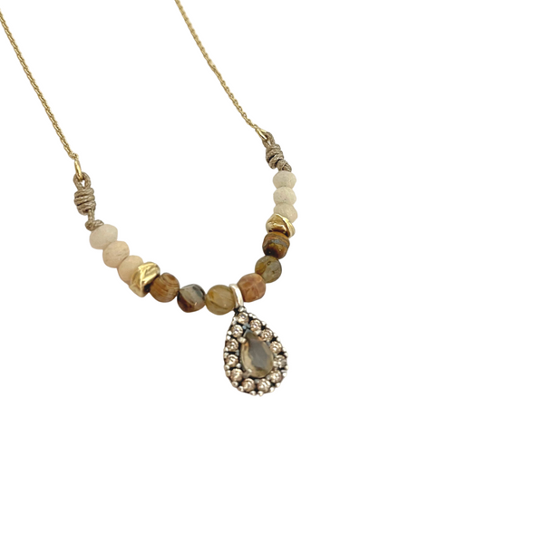 NATURAL STONE NECKLACES (Stock)