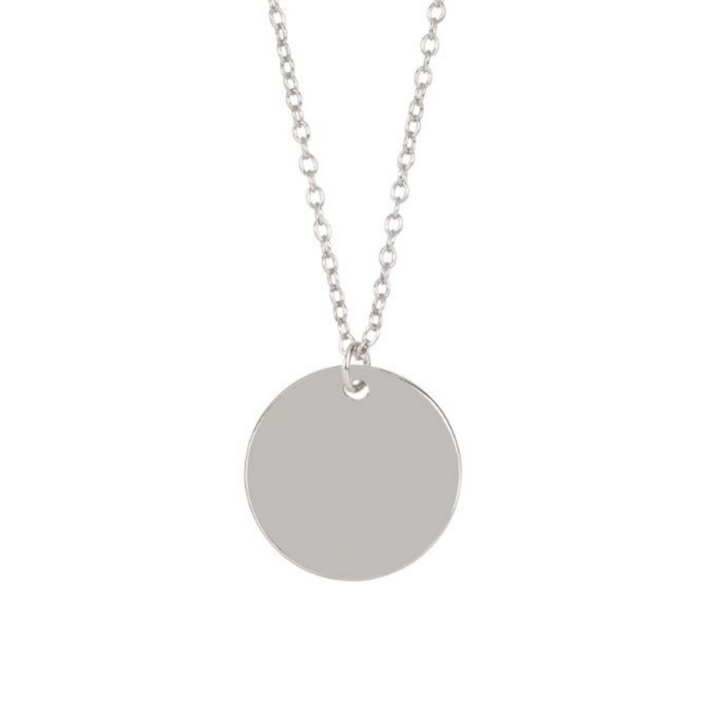 CUSTOMIZABLE STERLING SILVER PLATE NECKLACE