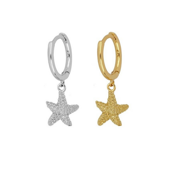 Silver Sea Star Hoop Earring (UNIT)