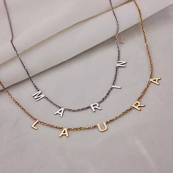 Silver and Gold Name Necklace