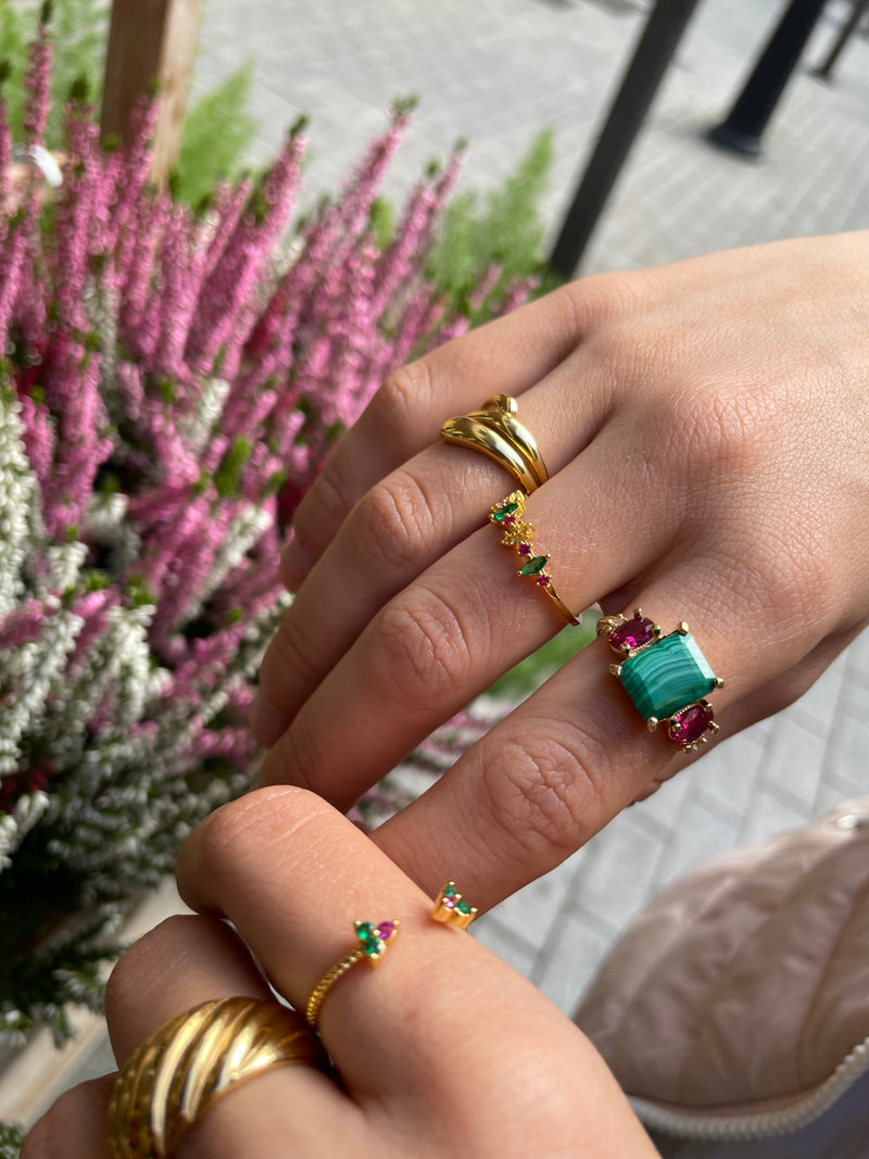 ANILLO MALAQUITA EXOTIC (Stock)