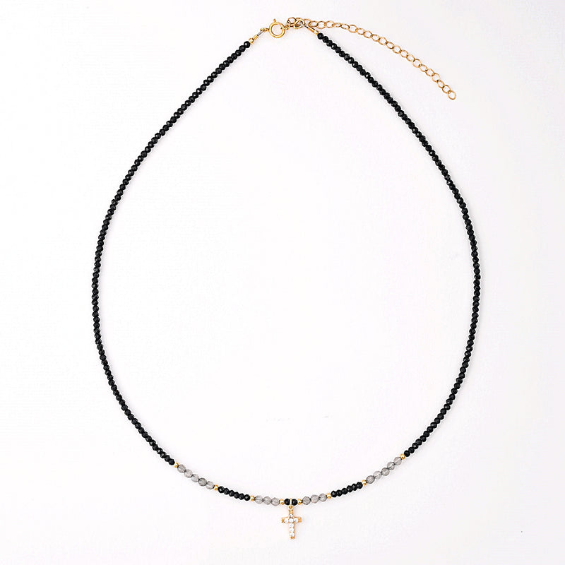 SPINEL CROSS NECKLACE