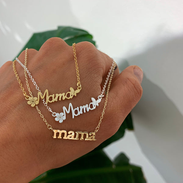 MAMA BUTTERFLY AND FLOWER NECKLACE