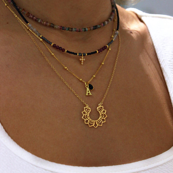 Saila Arabic Silver/Gold Plated Necklace