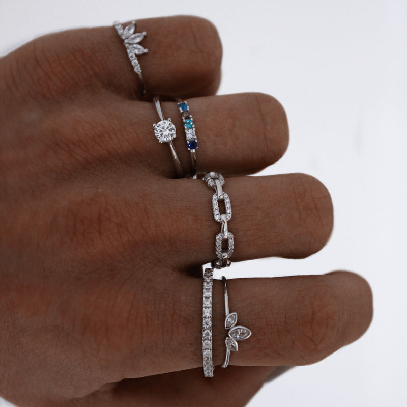 Aisha Ring Colored Zircons 925 Silver