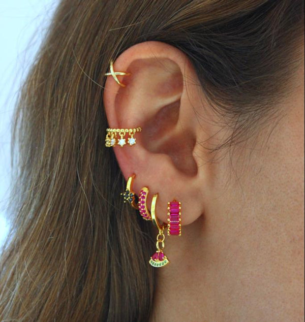 Fuchsia Hoop Earring (unit)
