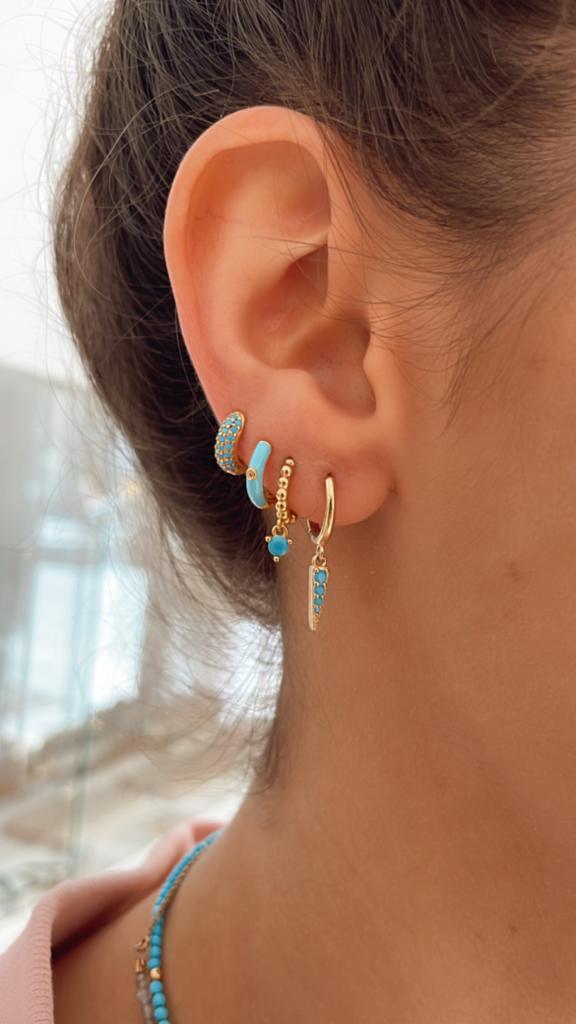 TURQUOISE EARRING AND BEADS (UNIT)