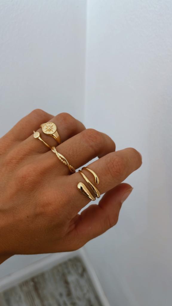 GOLD PLATED WINDS RING