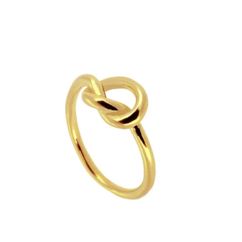 GOLD PLATED KNOT RING
