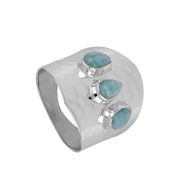 STERLING SILVER AMAZONITE RING