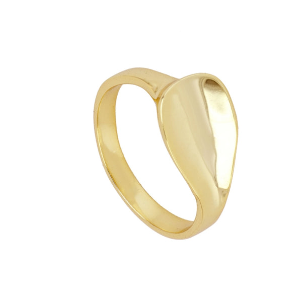 ABSTRACT GOLD PLATED RING
