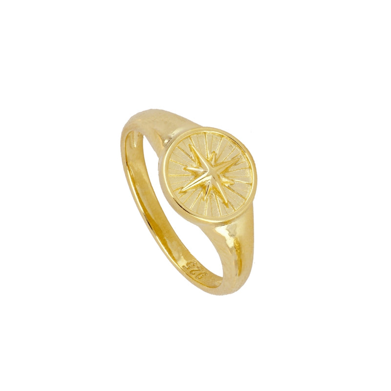 GOLD PLATED WINDS RING