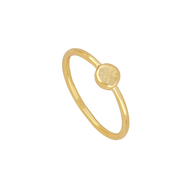 GOLD PLATED MINI FLOWER RING
