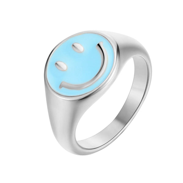 Smiley Blue Ring