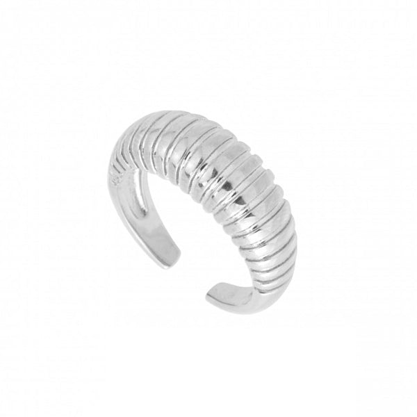 STERLING SILVER MINI CROISSANT OPEN RING